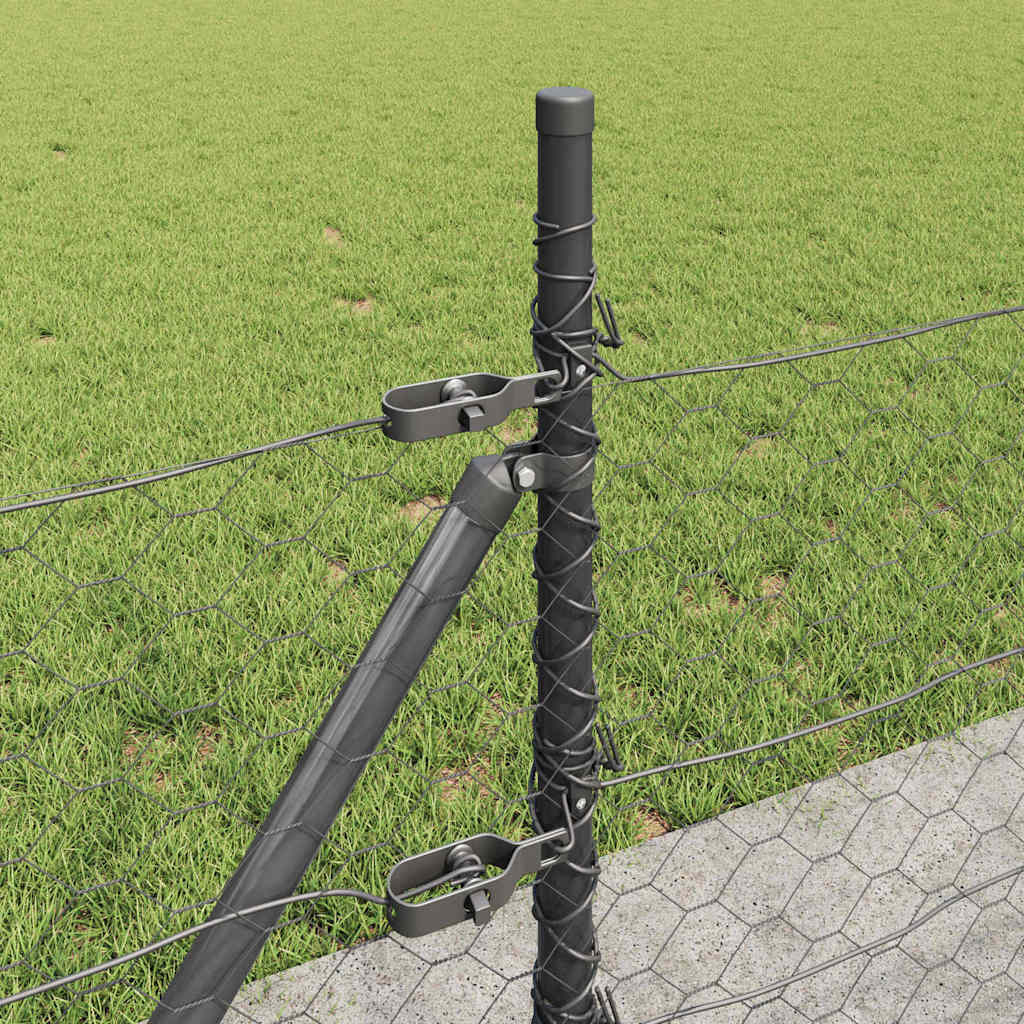 Recinzione Metallica Saldato con Base in Cemento - 50x0,4 m