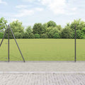 Recinzione Metallica Saldata con Pali e Base in Cemento 50 x 1,2 m