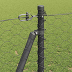 Recinzione Metallica Saldata con Pali e Base in Cemento 50x1,2m