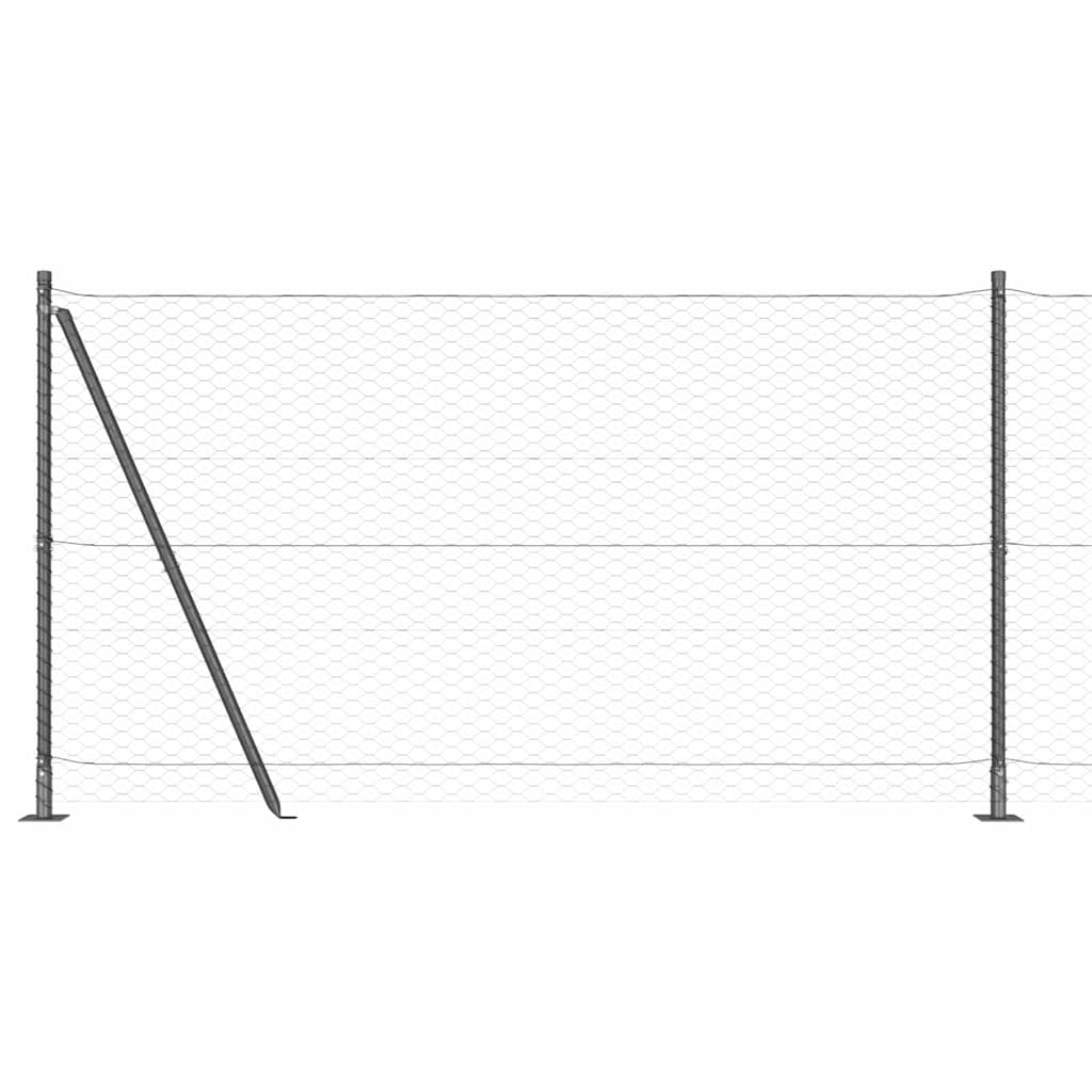 Recinzione Metallica Saldato con Base in Cemento 50x1,4 m
