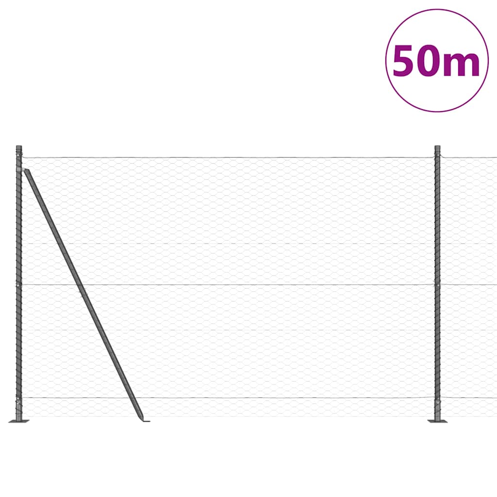 Recinzione Metallica Saldato con Base in Cemento 50x1,4 m