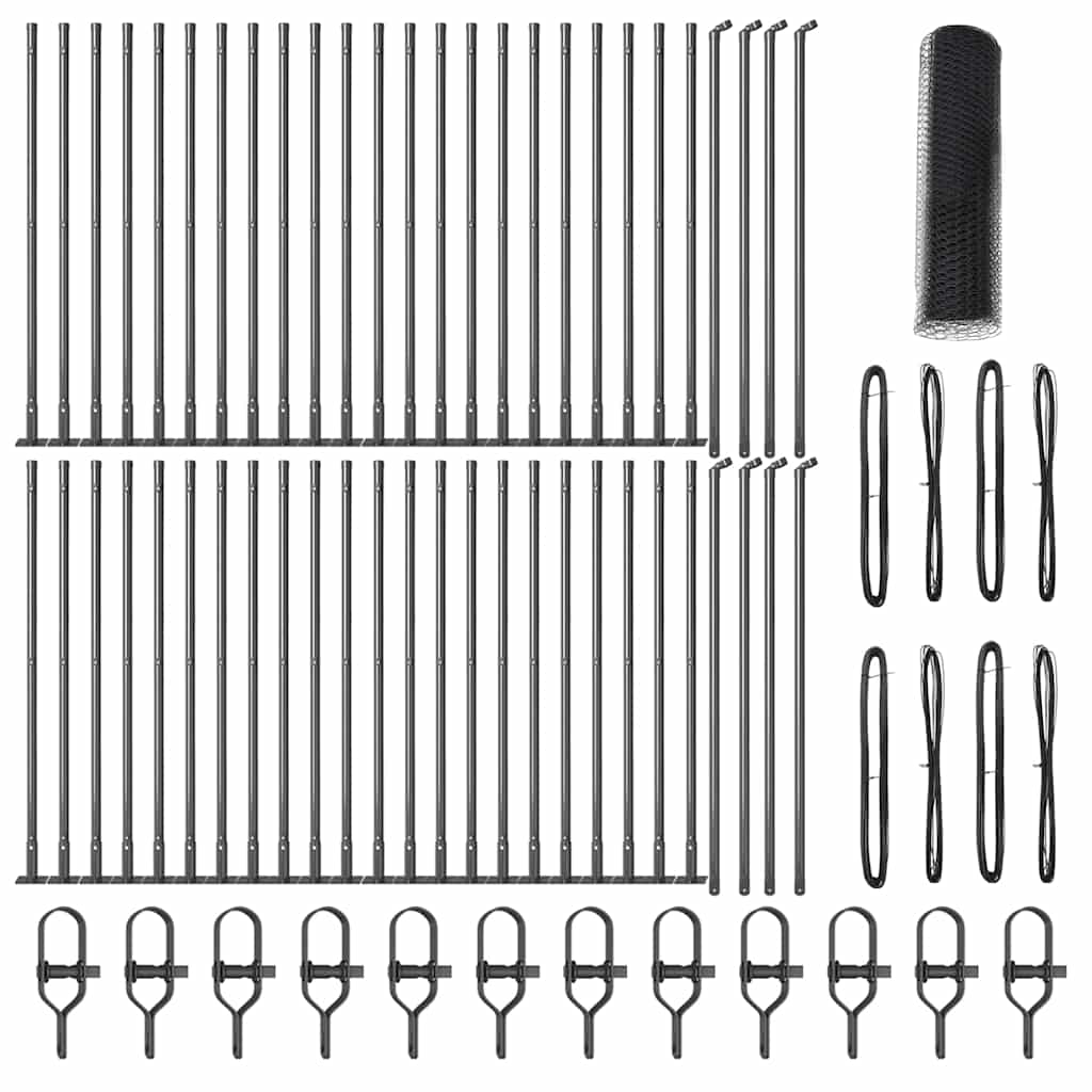 Recinzione Metallica Saldato con Base in Cemento 100 x 0,5 m