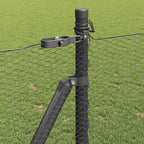 Recinzione Metallica Saldata con Pali e Base in Cemento 100x0,8 m