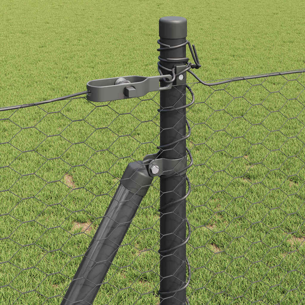 Recinzione Metallica Saldato con Base in Cemento - 100 x 0,8 m