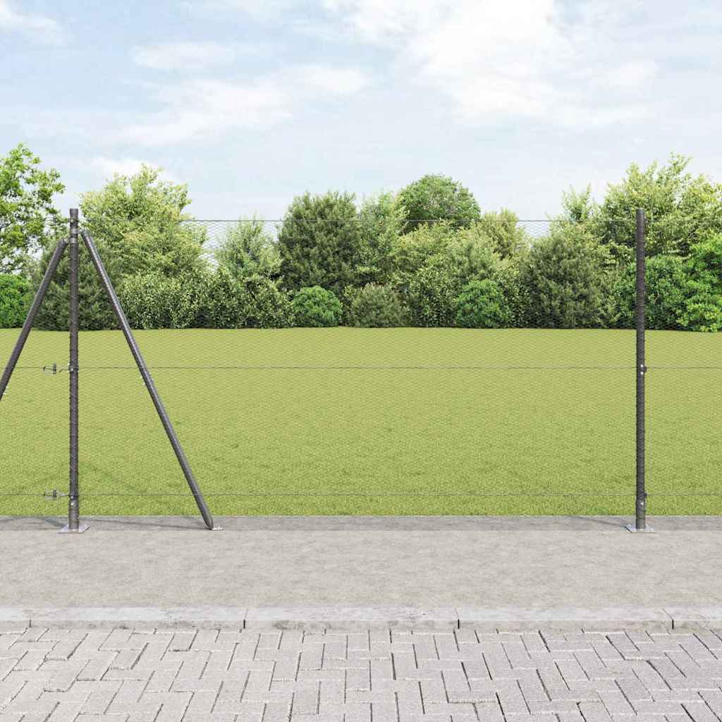 Recinzione Metallica Saldata con Base in Cemento 100 x 1,2 m