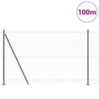 Recinzione Metallica Saldato con Base in Cemento 100x1,5 m