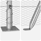 Recinzione Metallica Saldata con Base in Cemento 10 x 0,4 m