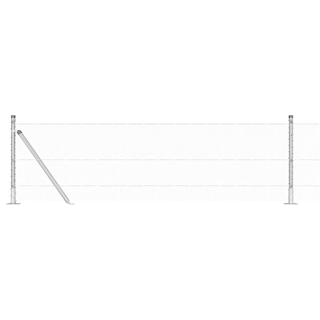 Recinzione Metallica Saldata con Base in Cemento 10 x 0,4 m