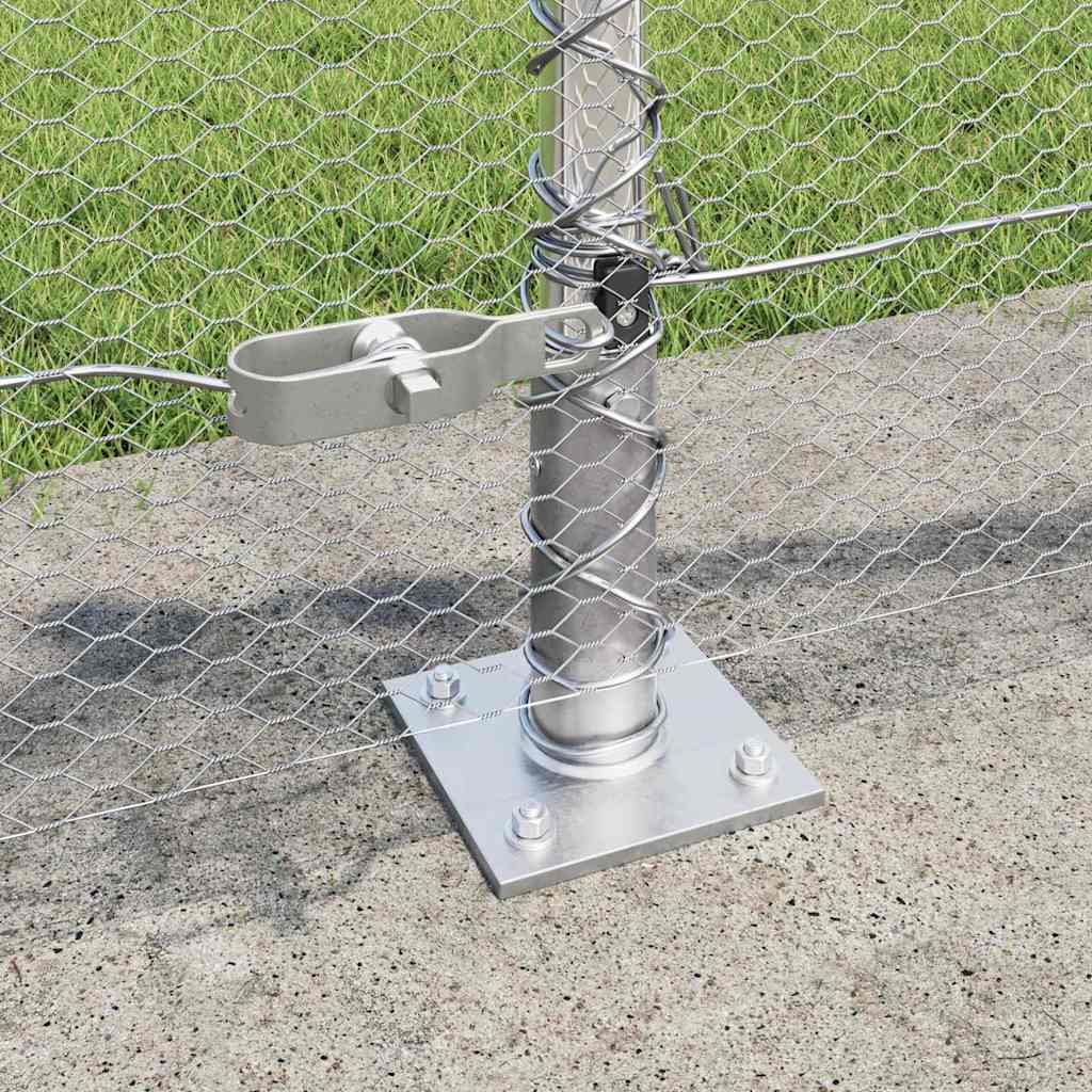 Recinzione Metallica Saldata con Base in Cemento 10x0,5 m