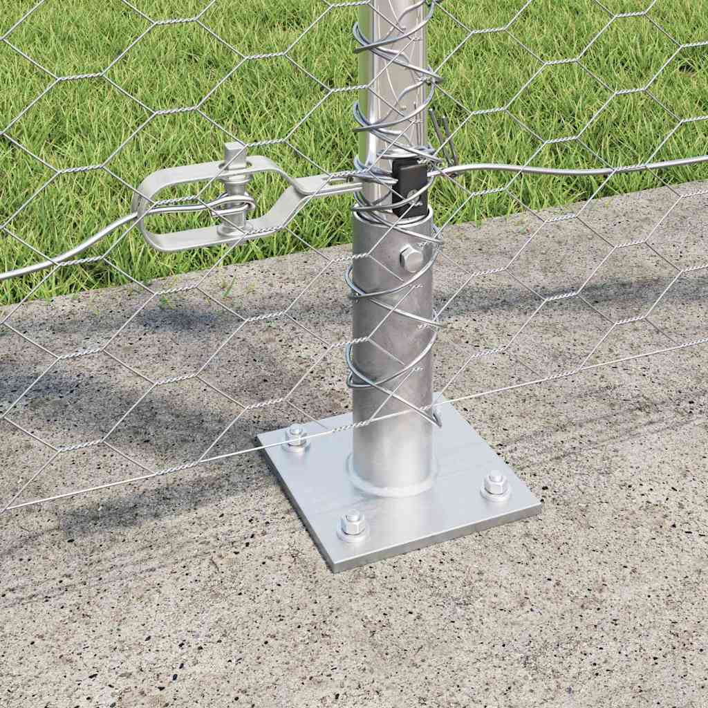 Recinzione Metallica Saldata con Base in Cemento 10x1,2 m