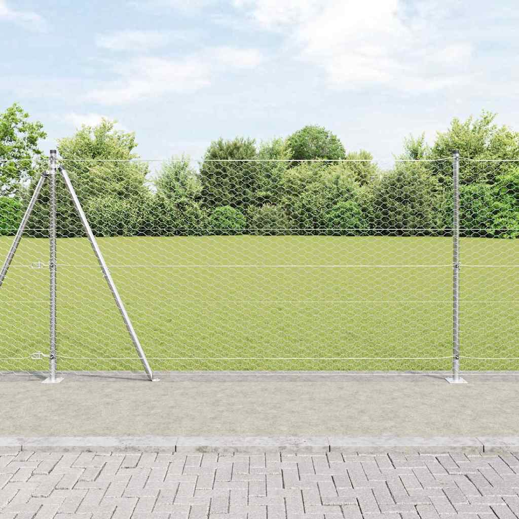 Recinzione Metallica Saldata con Base in Cemento 10x1,2 m