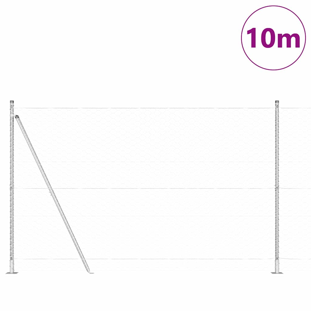 Recinzione Metallica Saldata con Base in Cemento - 10 x 1,4 m