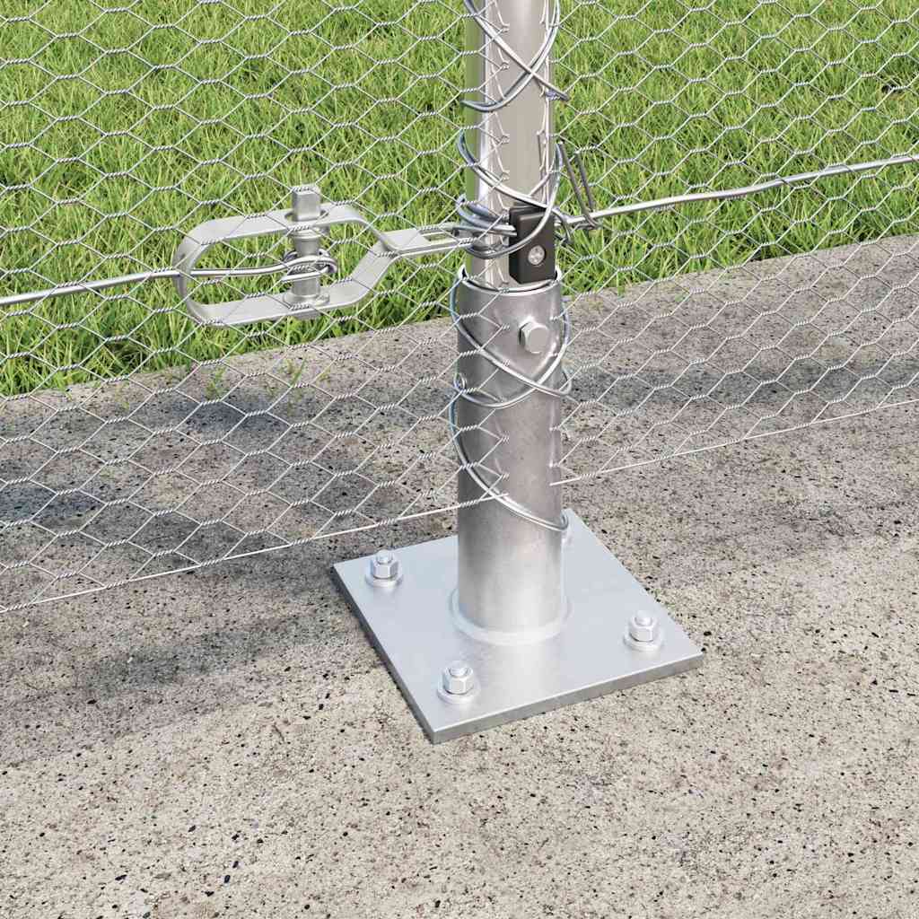 Recinzione Metallica Saldato con Base in Cemento - 10 x 1,5 m