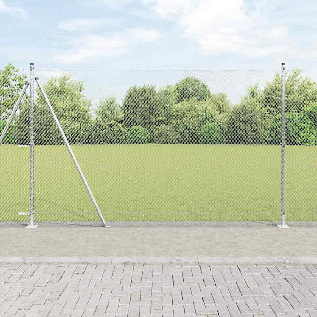 Recinzione Metallica Saldato con Base in Cemento - 10 x 1,5 m