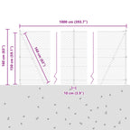 Recinzione Metallica Saldato con Base in Cemento - Acciaio Zincato 10x1,5m