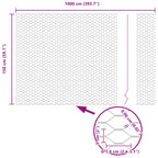 Recinzione Metallica Saldato con Base in Cemento - Acciaio Zincato 10x1,5m