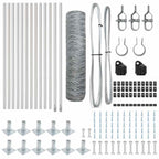 Recinzione Metallica Saldata con Base in Cemento 25x0,5 m