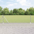 Recinzione Metallica Saldata con Pali e Base in Cemento 25x0,6 m