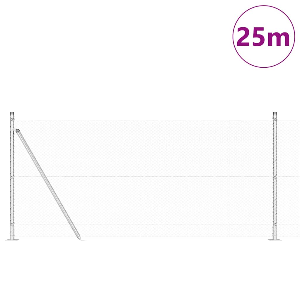 Recinzione Metallica Saldata con Base in Cemento 25 x 1 m