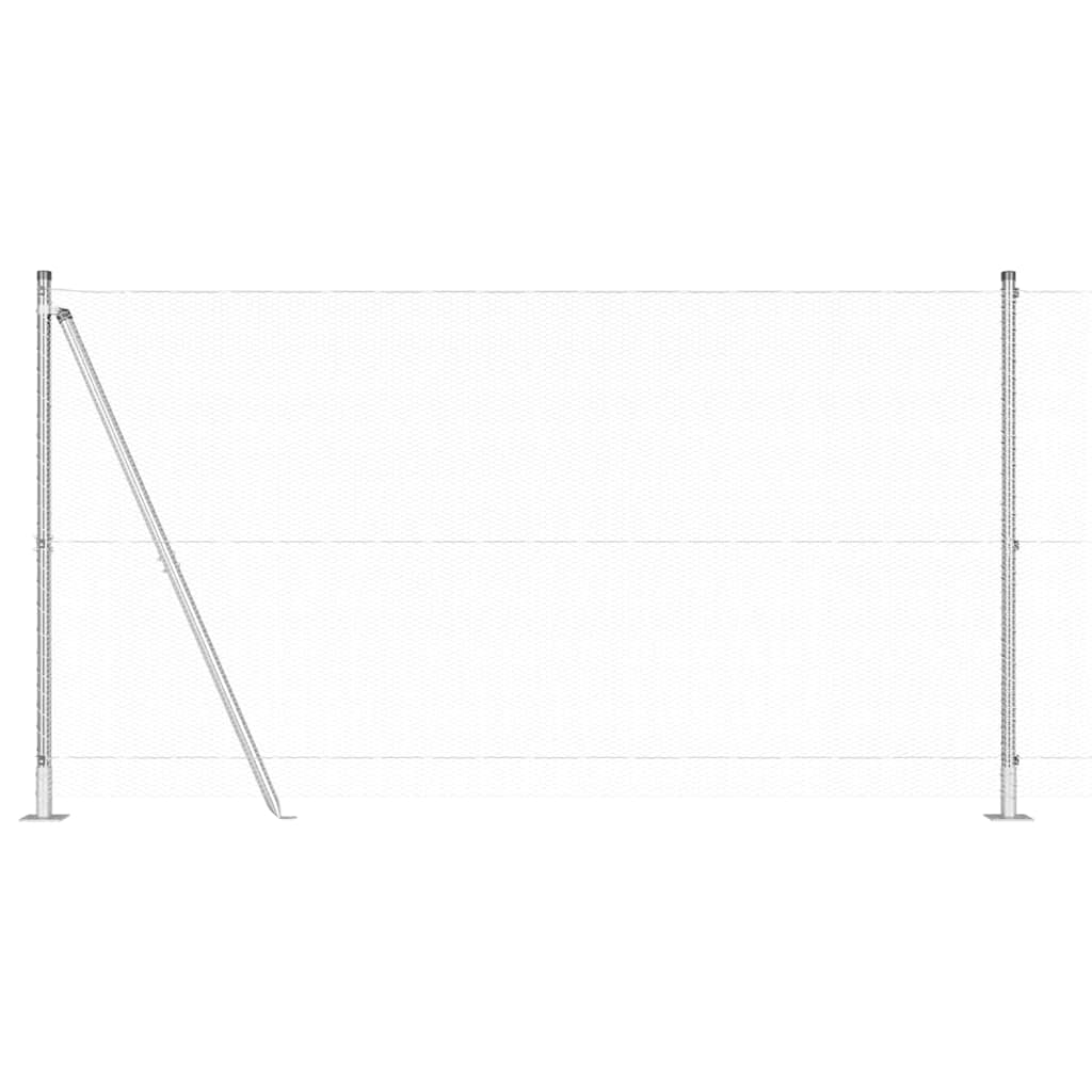 Recinzione Metallica Saldata con Base in Cemento 25 x 1,2 m