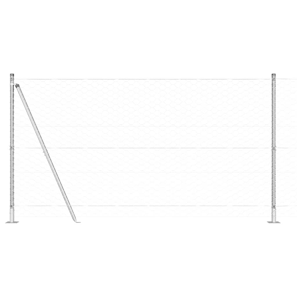 Recinzione Metallica Saldata con Base in Cemento 25 x 1,2 m