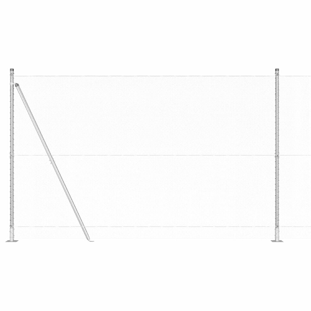 Recinzione Metallica Saldata con Pali e Base in Cemento 25 x 1,4 m