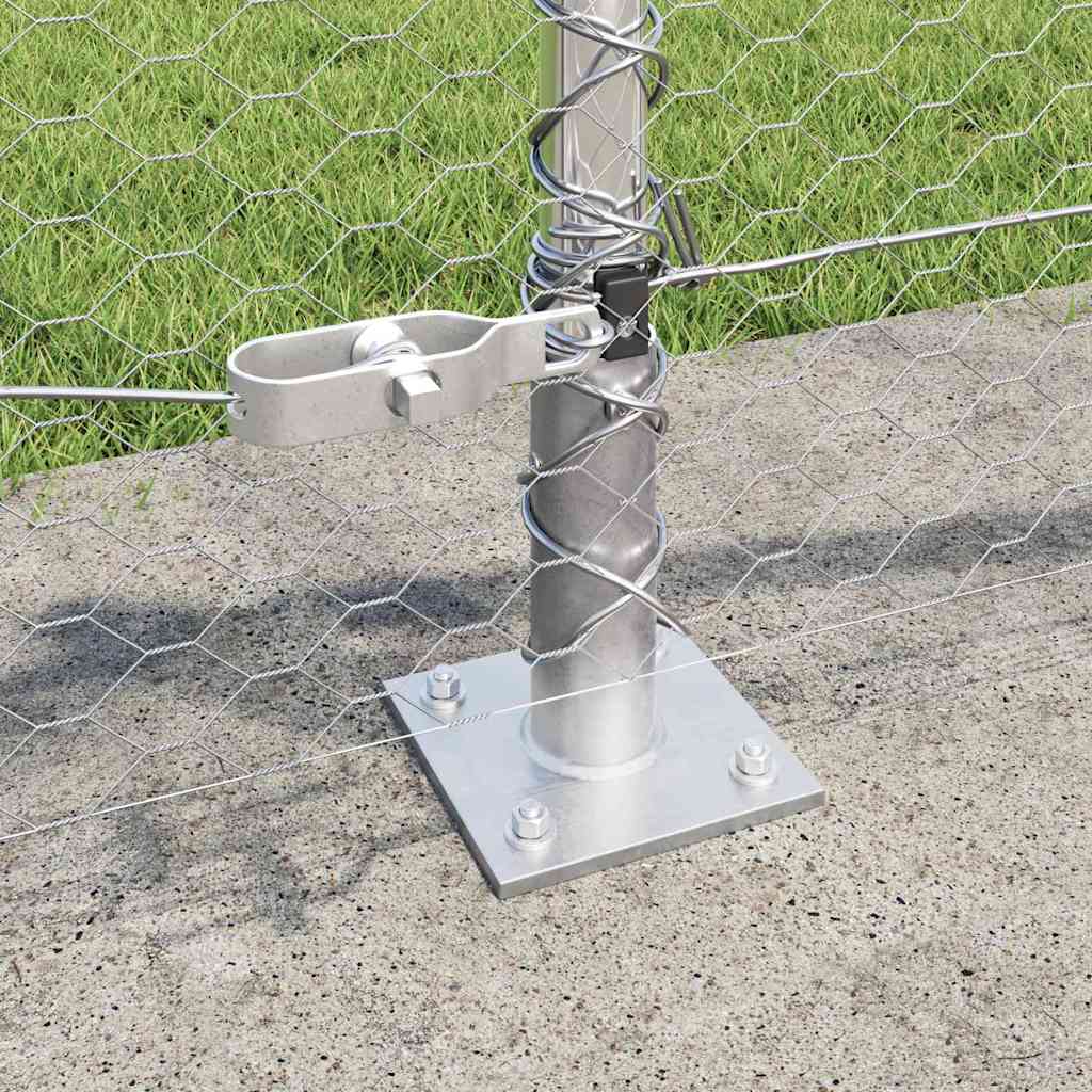 Recinzione Metallica Saldato in Acciaio Zincato con Base in Cemento 50 x 0,4 m