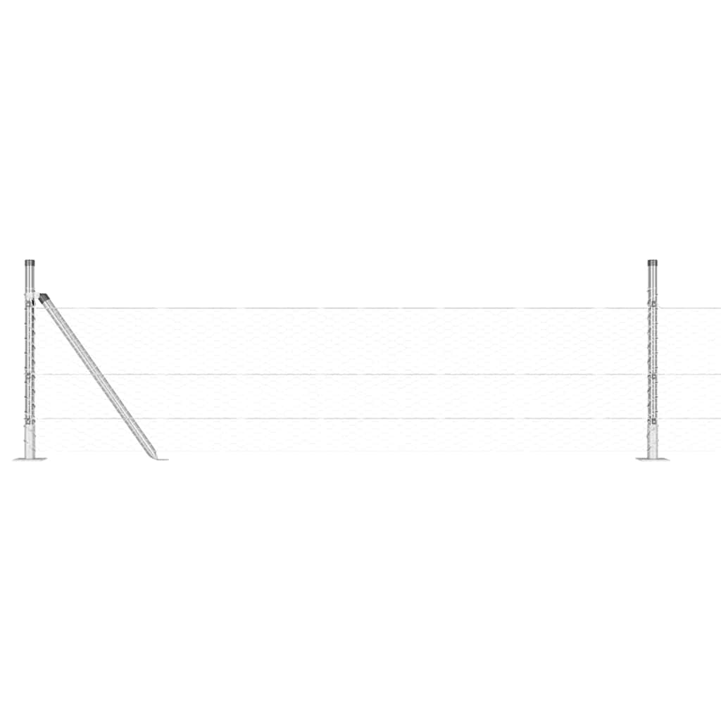 Recinzione Metallica Saldato in Acciaio Zincato con Base in Cemento 50 x 0,4 m