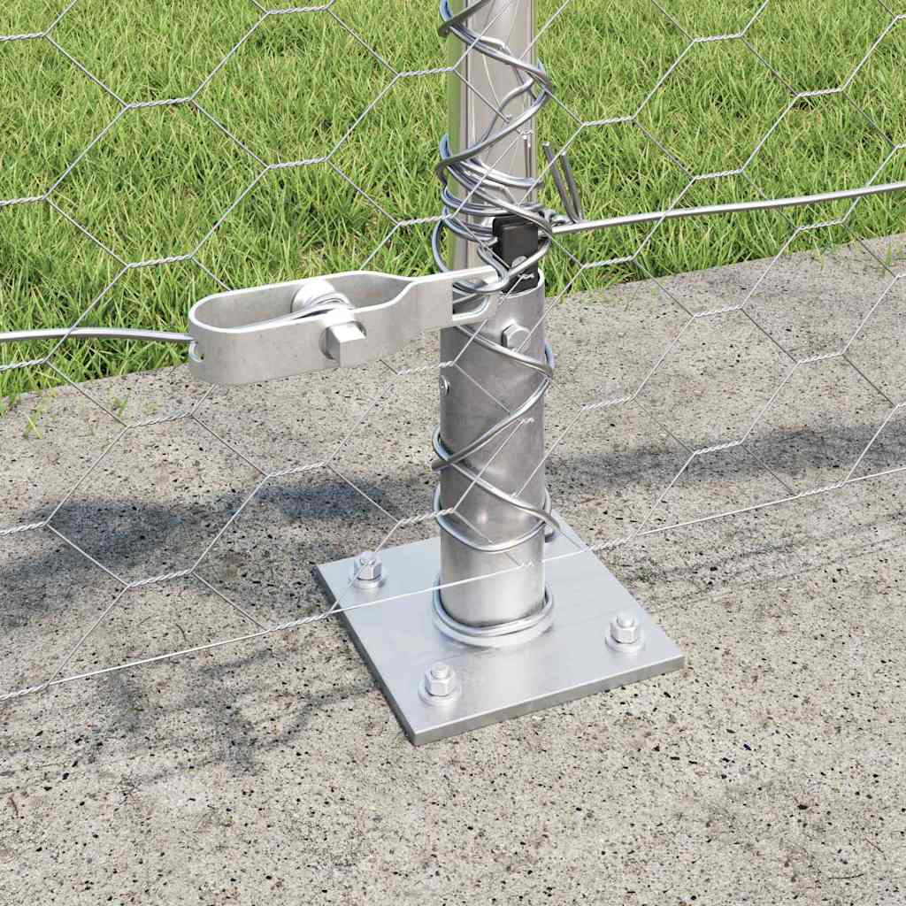 Recinzione Metallica Saldato con Base in Cemento - 50 x 0,4 m