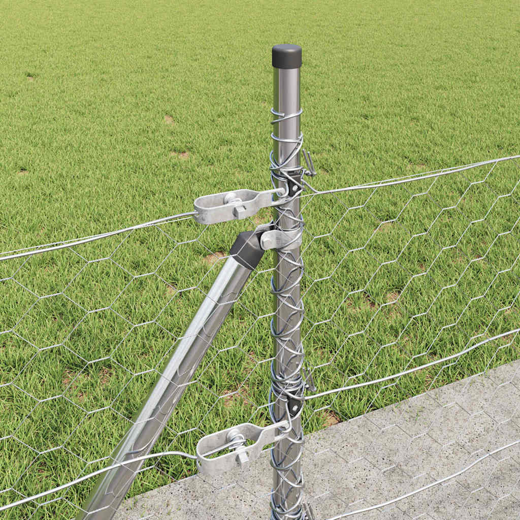 Recinzione Metallica Saldato con Base in Cemento - 50 x 0,4 m