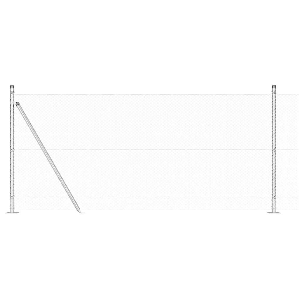 Recinzione Metallica Saldato con Base in Cemento 50 x 0,8 m