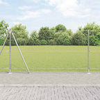 Recinzione Metallica Saldata con Pali e Base in Cemento 50x1,2m