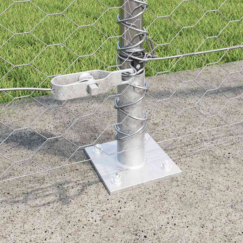 Recinzione Metallica Saldato con Base in Cemento 50 x 1,4 m