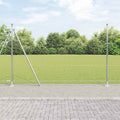Recinzione Metallica Saldata in Acciaio Zincato 50 x 1,6 m con Pali e Base in Cemento