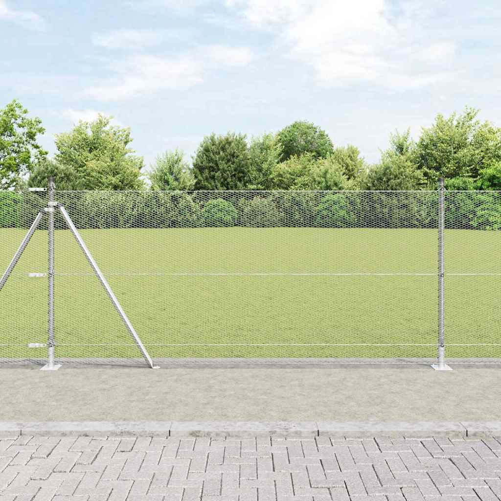Recinzione Metallica Saldato con Base in Cemento 100 x 0,8 m