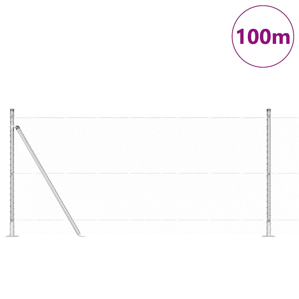 Recinzione Metallica Saldato con Base in Cemento 100 x 0,8 m
