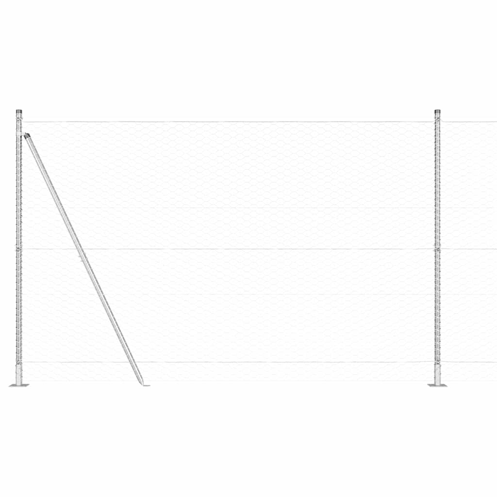 Recinzione Metallica Saldata con Pali e Base in Cemento 100 x 1,4 m