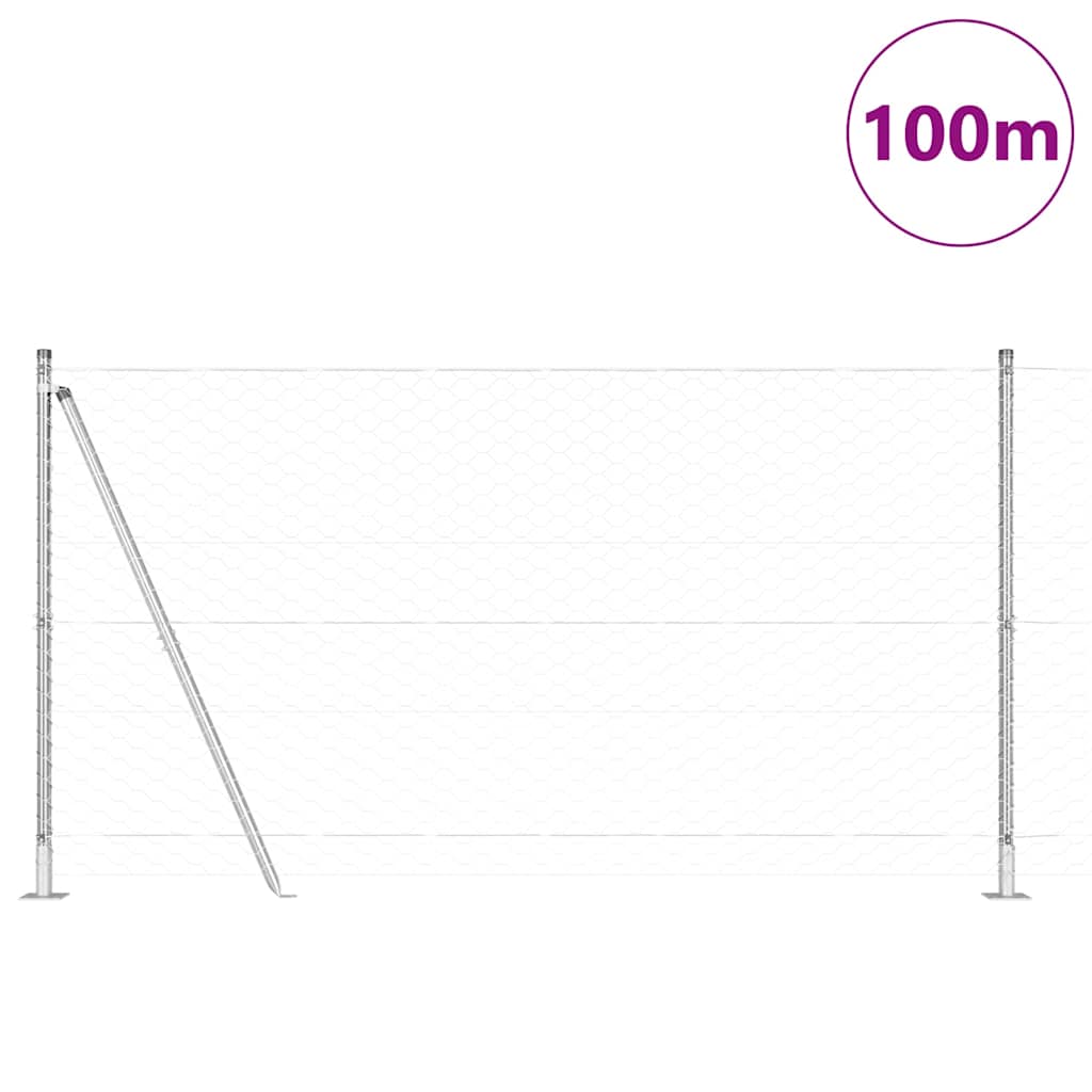 Recinzione Metallica Saldata con Base in Cemento 100x140 cm - Acciaio Zincato