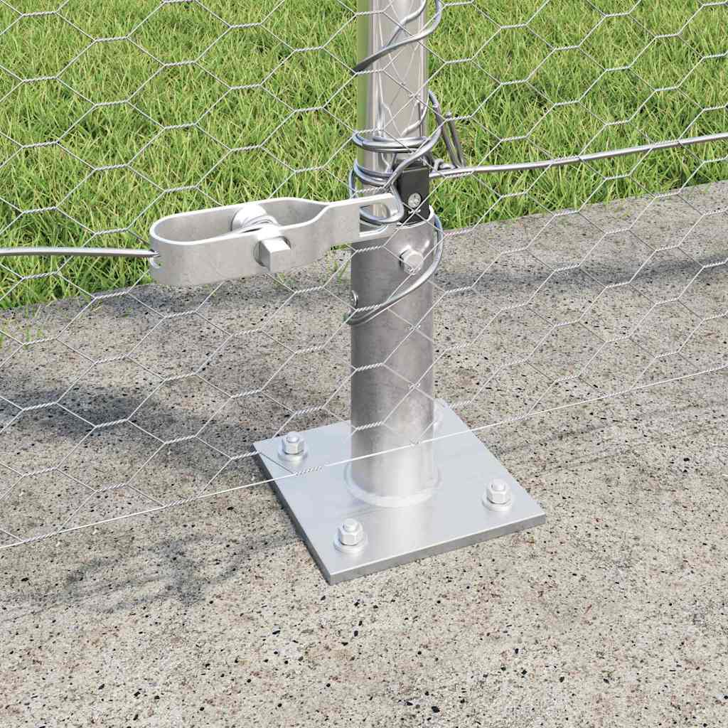 Recinzione Metallica Saldato con Base in Cemento 100 x 1,6 m