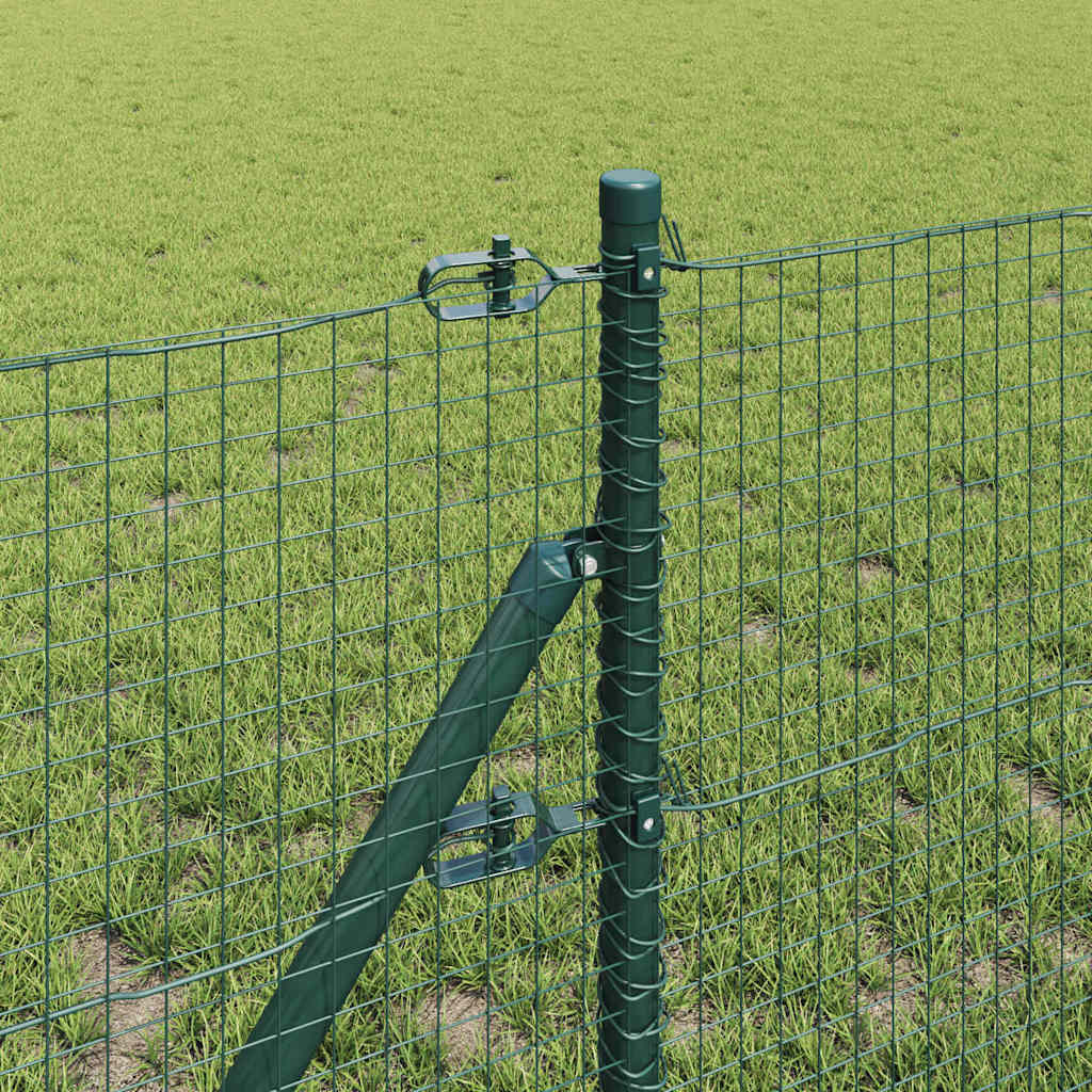 Recinzione metallica saldata in rete 10 x 0,6 m con pali e accessori di fissaggio a terra