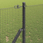 Recinzione metallica saldata grigia 25 x 1 m con pali per fissaggio a terra