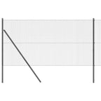 Recinzione metallica saldata 25 x 1,2 m con 11 pali in acciaio PVC grigio