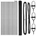 Recinzione metallica saldata in rete 25 x 1,5 m con pali per fissaggio a terra