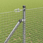 Recinzione in rete saldata zincata 10 x 1,2 m con pali e picchetti