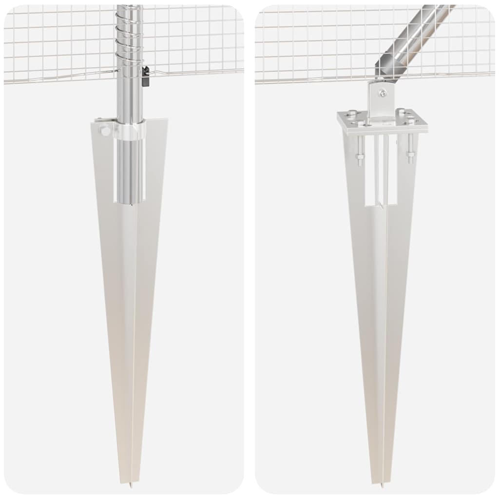 Recinzione in rete saldata zincata 10 x 1,4 m con pali