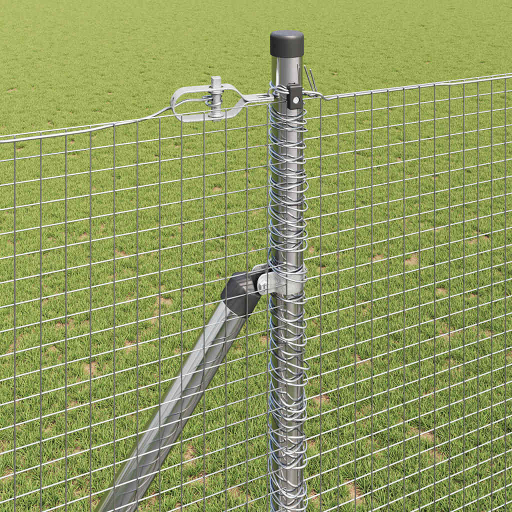 Recinzione in rete saldata zincata 10 x 1,5 m con pali