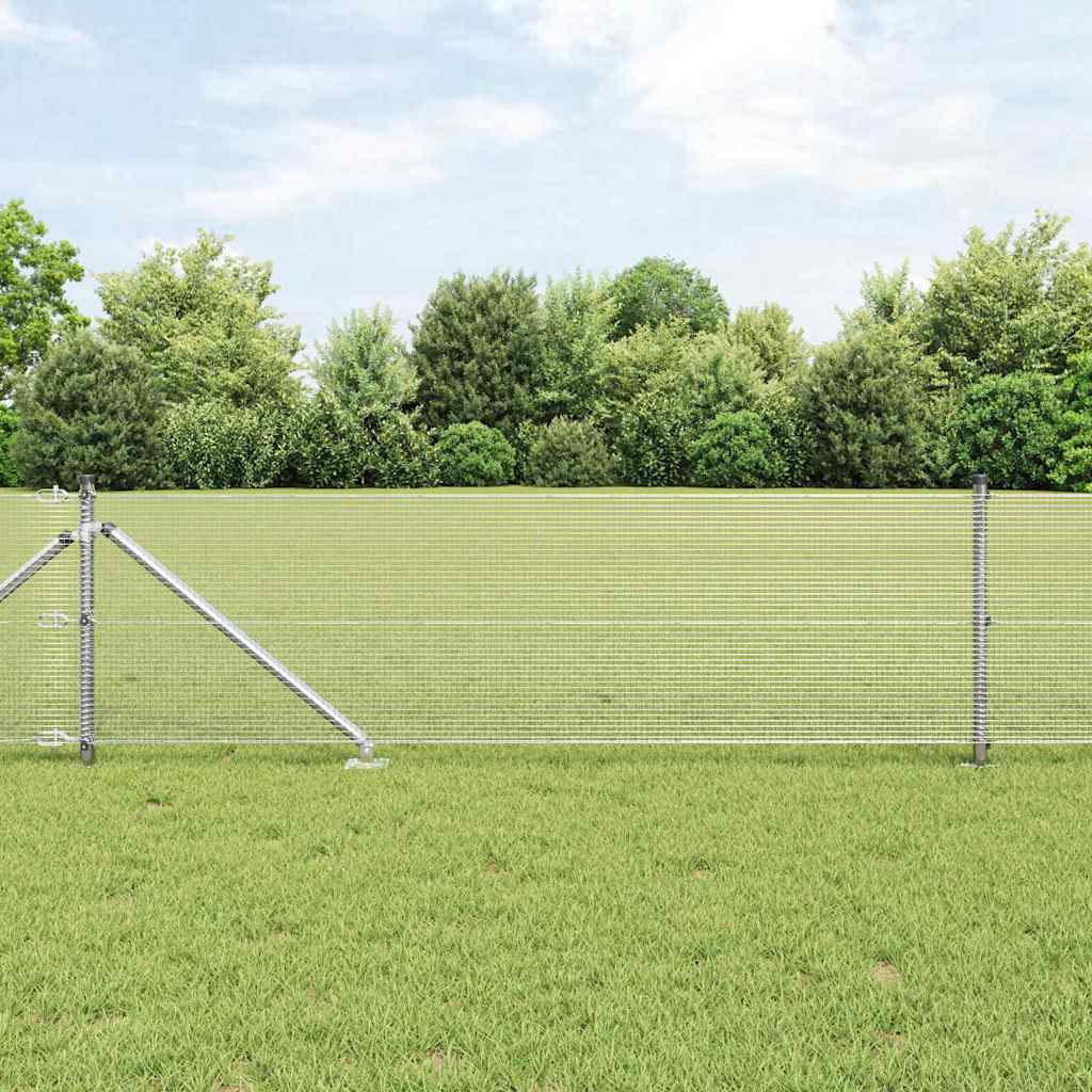 Recinzione in rete saldata zincata 25 x 0,4 m