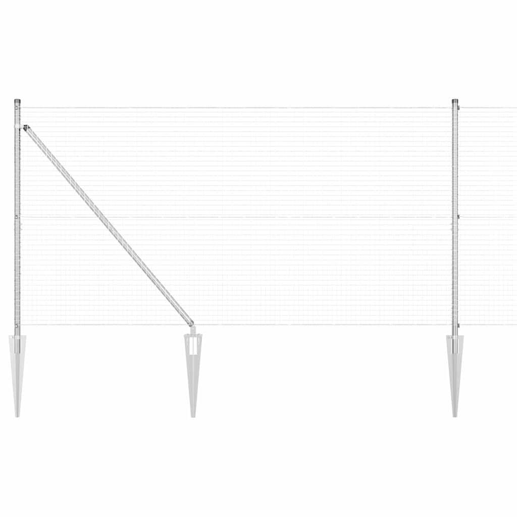 Recinzione in rete saldata 25 x 1,2 m acciaio zincato
