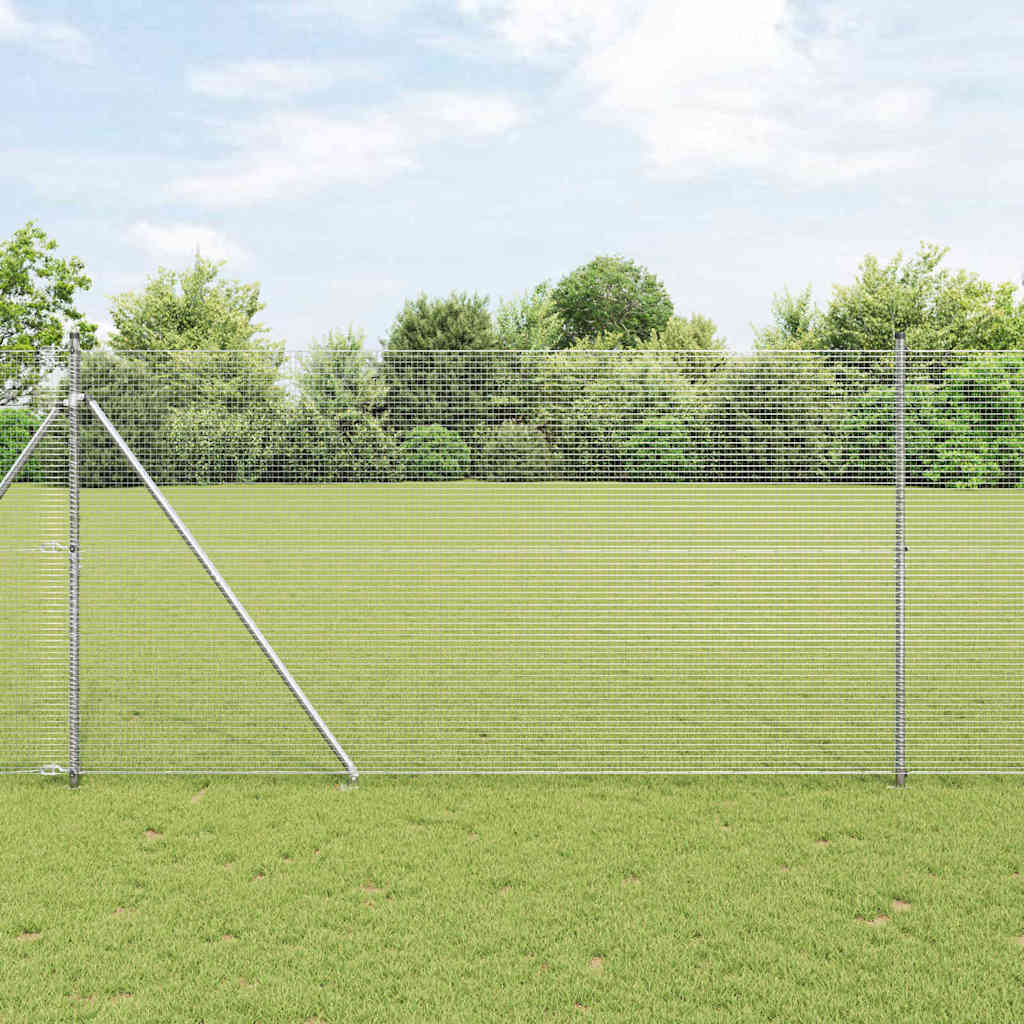 Recinzione in rete saldata 25 x 1,5 m con punte acciaio zincato