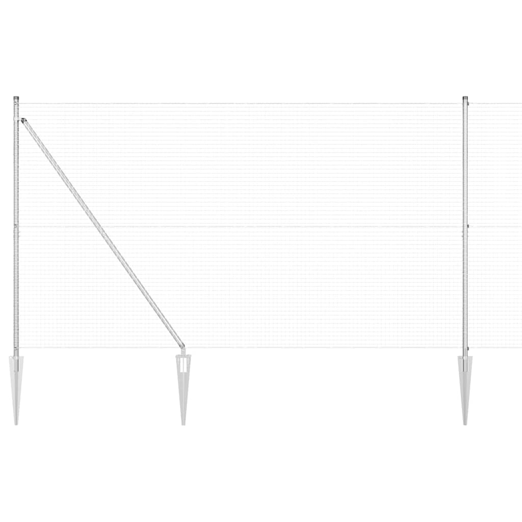 Recinzione in rete saldata 25 x 1,6 m con punte